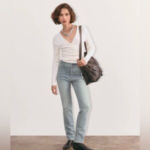 Everlane Women's Way High Slim Vintage Straight Leg Jeans